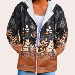 Jassen Dames*ELIZA - Elegante Zomer Hoodie Jas voor Dames Bruin