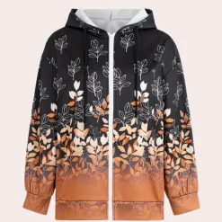 Jassen Dames*ELIZA - Elegante Zomer Hoodie Jas voor Dames Bruin