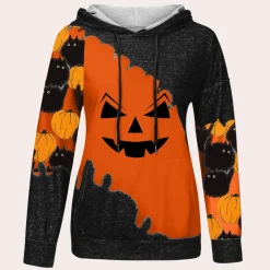 Truien & Vesten Dames*Elizabet - Griezelig Trendy Dames Sweatshirt voor Zomer en Halloween