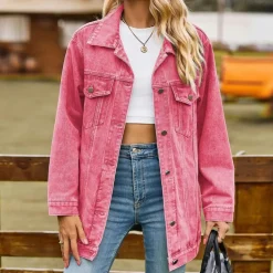 Jassen Dames*Elizabeth - Dames Stijlvol Denim Zomerjack