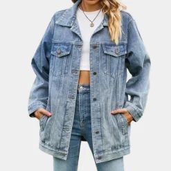 Jassen Dames*Elizabeth - Dames Stijlvol Denim Zomerjack