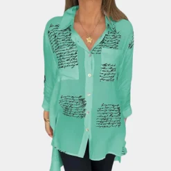 Topjes & Shirts Dames*Elizah - Stijlvol zomers damesshirt met letterprint