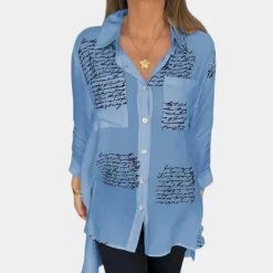 Topjes & Shirts Dames*Elizah - Stijlvol zomers damesshirt met letterprint