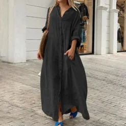 Jurken & Jumpsuits Dames*Elka - Zomerse casual maxi-jurk voor dames