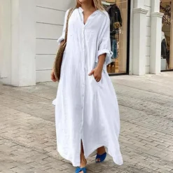 Jurken & Jumpsuits Dames*Elka - Zomerse casual maxi-jurk voor dames