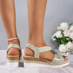 Damesschoenen*ELLA - Stijlvolle zomersandalen voor vrouwen Wit