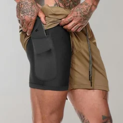 Broeken Heren*Elliot - 2-in-1 fitness herenshort voor de zomer