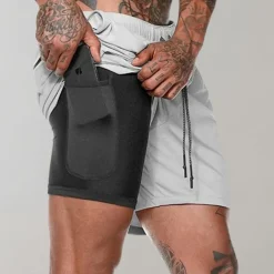 Broeken Heren*Elliot - 2-in-1 fitness herenshort voor de zomer