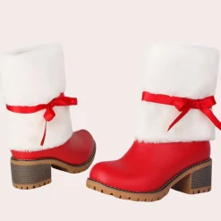 Damesschoenen*ELOISA - Veelzijdige Kerstlaarzen voor Dames Rood