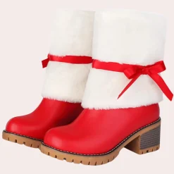Damesschoenen*ELOISA - Veelzijdige Kerstlaarzen voor Dames Rood