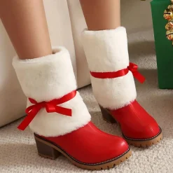 Damesschoenen*ELOISA - Veelzijdige Kerstlaarzen voor Dames Rood