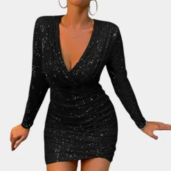 Jurken & Jumpsuits Dames*Eloisa - Zomerse feestjurk voor dames met pailletten