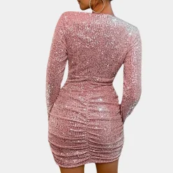 Jurken & Jumpsuits Dames*Eloisa - Zomerse feestjurk voor dames met pailletten