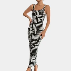 Jurken & Jumpsuits Dames*Elsa - Geometrische bodycon zomerjurk