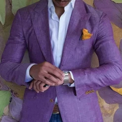 Jassen Heren*ELTON - Zomerse blazer voor heren Paars