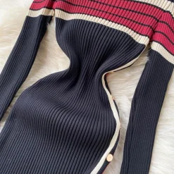 Jurken & Jumpsuits Dames*Eluned - Trendy zomerse gebreide jurk met koude schouders voor dames Zwart