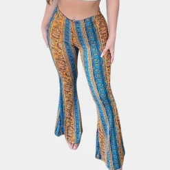 Broeken & Rokken Dames*Elvera - Boho stijl uitlopende damesbroek voor de zomer