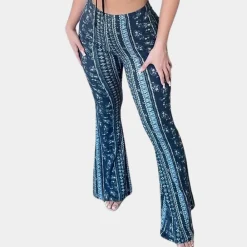 Broeken & Rokken Dames*Elvera - Boho stijl uitlopende damesbroek voor de zomer