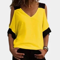 Topjes & Shirts Dames*Elvira - Casual Zomertop met Koude Schouders voor Dames