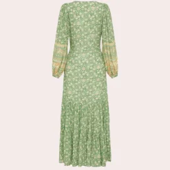 Jurken & Jumpsuits Dames*Elvira - Lange damesjurk met knopen voor de zomer