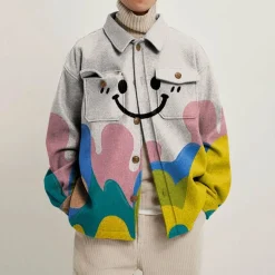 Jassen Heren*EMANUELE - Trendy lichte bedrukte zomerjas voor heren Veelkleurig