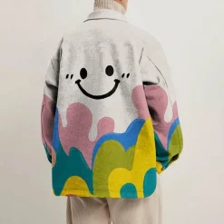 Jassen Heren*EMANUELE - Trendy lichte bedrukte zomerjas voor heren Veelkleurig