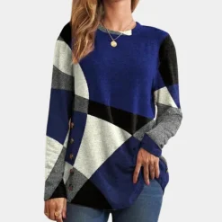 Topjes & Shirts Dames*Emery - Dames t-shirt met lange mouwen voor de zomer