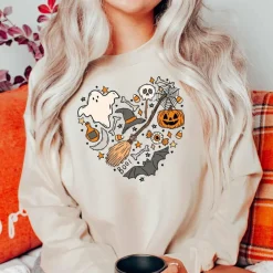 Truien & Vesten Dames*Emese – Relaxed-Fit Zomerse Halloween Sweatshirt voor Vrouwen