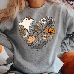 Truien & Vesten Dames*Emese – Relaxed-Fit Zomerse Halloween Sweatshirt voor Vrouwen