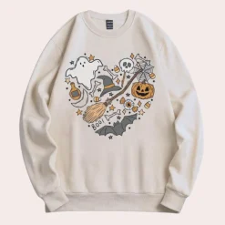 Truien & Vesten Dames*Emese – Relaxed-Fit Zomerse Halloween Sweatshirt voor Vrouwen