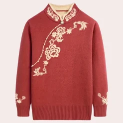 Truien & Vesten Dames*Emiliya - Elegante zomerse trui met mandarijnkraag voor dames