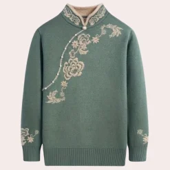 Truien & Vesten Dames*Emiliya - Elegante zomerse trui met mandarijnkraag voor dames