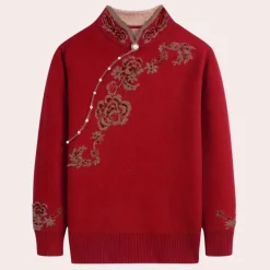 Truien & Vesten Dames*Emiliya - Elegante zomerse trui met mandarijnkraag voor dames