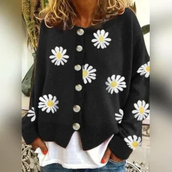 Truien & Vesten Dames*ENYA - Luchtig gebreid vest met knopen voor dames, perfect voor de zomer