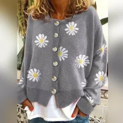 Truien & Vesten Dames*ENYA - Luchtig gebreid vest met knopen voor dames, perfect voor de zomer