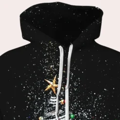 Jassen Heren*ERIC - Comfortabele Kersthoodie voor Heren Zwart