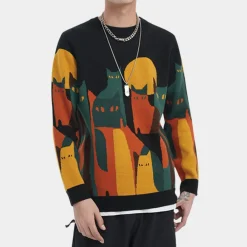 Truien & Vesten Dames*Erin - Luchtige damestrui met kattenprint voor de zomer