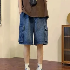 Broeken Heren*Erwin - Luchtige Zomer Denim Short Heren