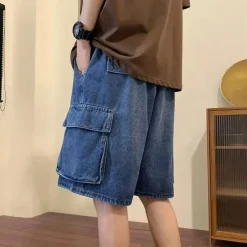 Broeken Heren*Erwin - Luchtige Zomer Denim Short Heren