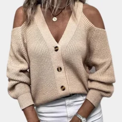 Truien & Vesten Dames*ESTELLA - Luxe Zomerse Schouders Trui voor Dames