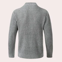 Truien & Vesten Heren*ETHAN - Stoer Gebreid Zomer Vest voor Heren Grijs