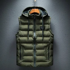 Truien & Vesten Heren*ETTORIO - Lichte lange bodywarmer met capuchon voor heren, perfect voor de zomer