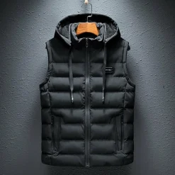 Truien & Vesten Heren*ETTORIO - Lichte lange bodywarmer met capuchon voor heren, perfect voor de zomer