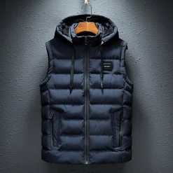 Truien & Vesten Heren*ETTORIO - Lichte lange bodywarmer met capuchon voor heren, perfect voor de zomer