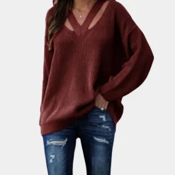 Truien & Vesten Dames*Eva - Luchtige Damestrui met Stijlvolle V-hals voor de Zomer