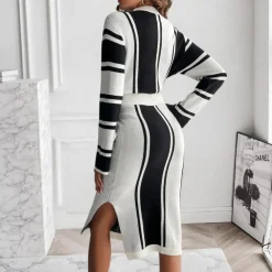 Jurken & Jumpsuits Dames*EVANY - Modieuze Zomerjurk voor Dames Zwart Wit