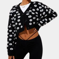 Truien & Vesten Dames*Evita - Luchtig gebloemd trui-vest voor dames - Zomereditie