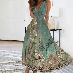 Jurken & Jumpsuits Dames*EZRA - Elegante zomer bloemenjurk