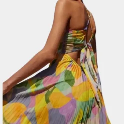 Jurken & Jumpsuits Dames*Fabienne - Stijlvolle en kleurrijke geplooide damesjurk voor de zomer Gemengd