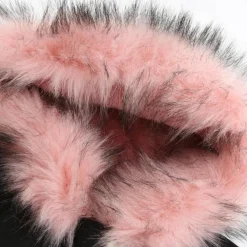 Jassen Dames*Felicitas - Trendy pluizige dames jas met warme capuchon